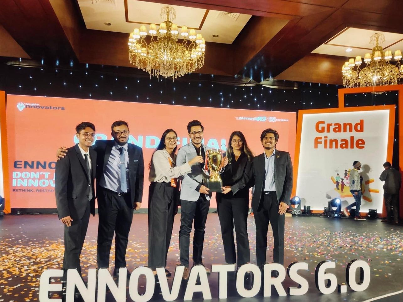 Ennovators 6.0 grand finale on stage at Banglalink